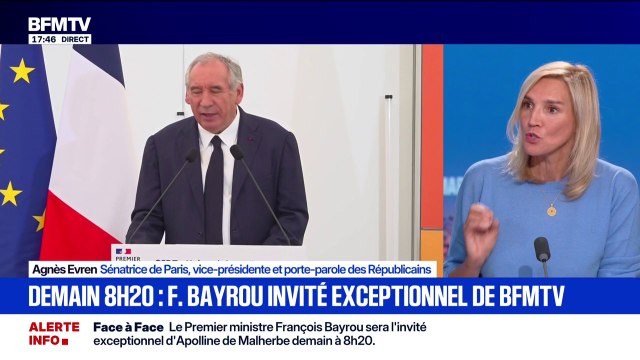 Vote de confiance: François Bayrou a choisi lui-même de se faire hara-kiri , estime Agnès Evren, vice-présidente des Républicains