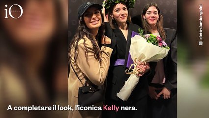 Elettra Lamborghini: il look senza tempo alla laurea della sorella minore