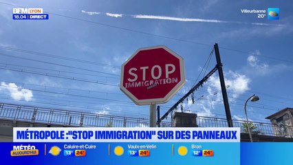 Métropole de Lyon : "stop immigration" sur des panneaux