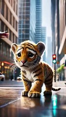 Lost Tiger Cub Finds an Unlikely Hero_ A Kind-Hearted Frenchie! 🐯❤🐶