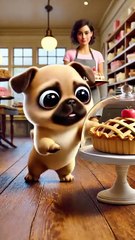 Foodie Dog on a Mission! Buys  Best Ever  Apple Pie for Little Owner! 🥧🐶 #shorts #cute #dog
