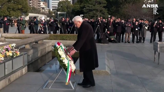 Il presidente Mattarella a Hiroshima visita il memoriale delle vittime della bomba atomica