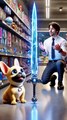 Dog s Ultimate Gift_ Epic Plasma Lightsaber! So Cool! 🐶⚔️ #FrenchBulldog #SciFiToy #shorts #cute