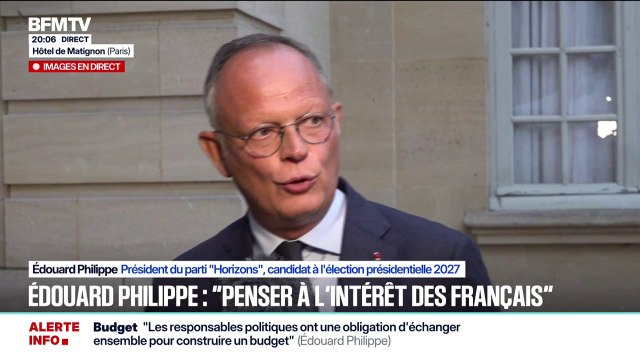 Consultations avec François Bayrou: Je pense que nous devons remettre de l'ordre dans nos comptes , affirme Édouard Philippe, président du parti Horizons