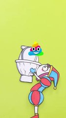 😂💩 Paper Pomni Takes on the Poop Challenge! 🤡🎮 Hilarious Gamebook Fun!