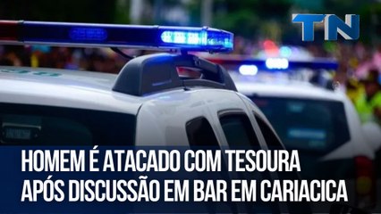 Homem é atacado com tesoura após discussão em bar em Cariacica