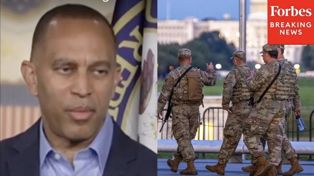 Reporter Asks Hakeem Jeffries Point-Blank: Did He Ask For The National Guard To Leave D.C.?