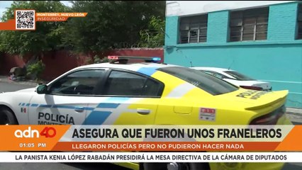 Comerciante acusa a franeleros de robarle 12 mil y mercancía de su auto en Monterrey