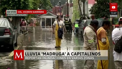 Intensas lluvias provocan fuertes inundaciones en Iztapalapa