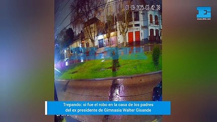 Trepando bajo la lluvia: así fue el robo de la caja fuerte en la casa de los padres de un expresidente de Gimnasia