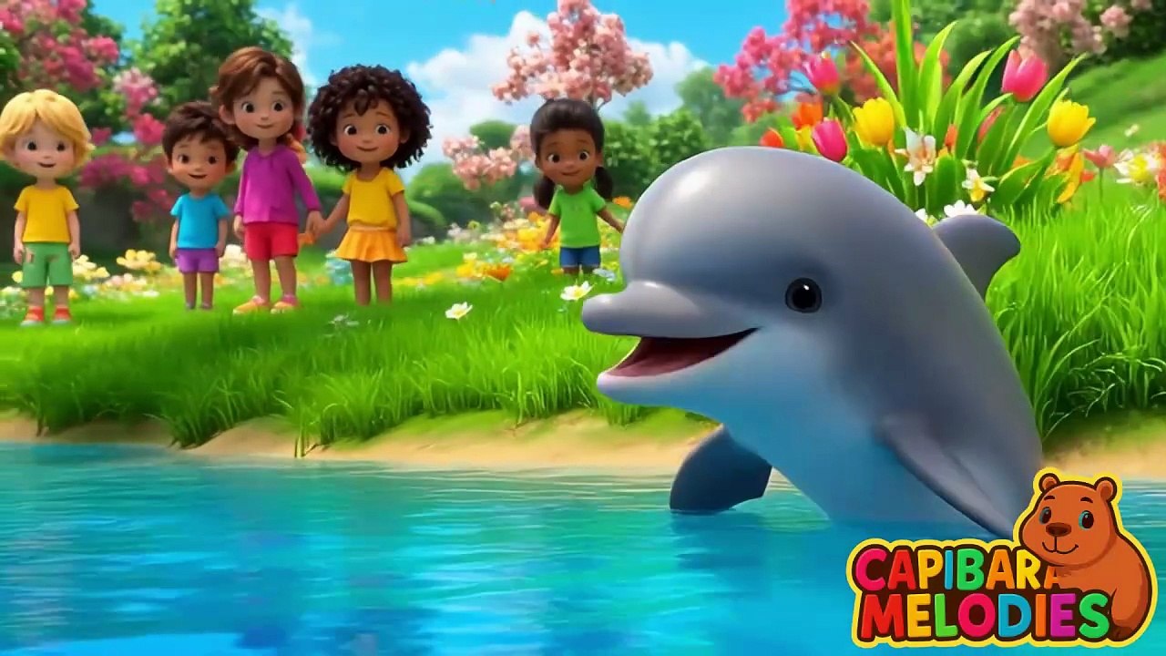 เพลงปลาโลมาในแม่น้ำ 🐬 สำหรับเด็ก 🎶