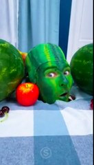 Watermelon Head Prank Gave Me a Real Scare! 🍉😱 #prank #lol