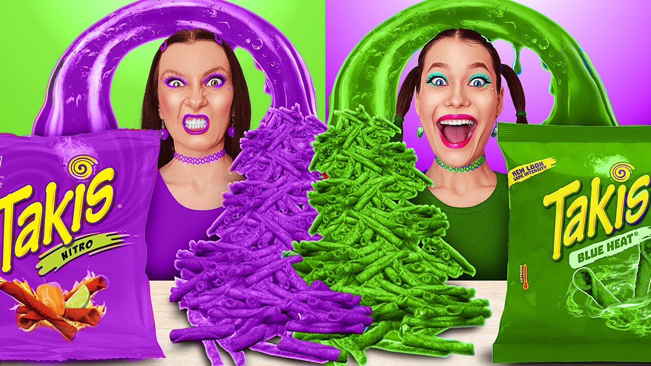 RÉGIME ALIMENTAIRE EXTRÊME D'UNE SEULE COULEUR ! 😱 24 Heures de Repas Monochromatiques | 123 GO!