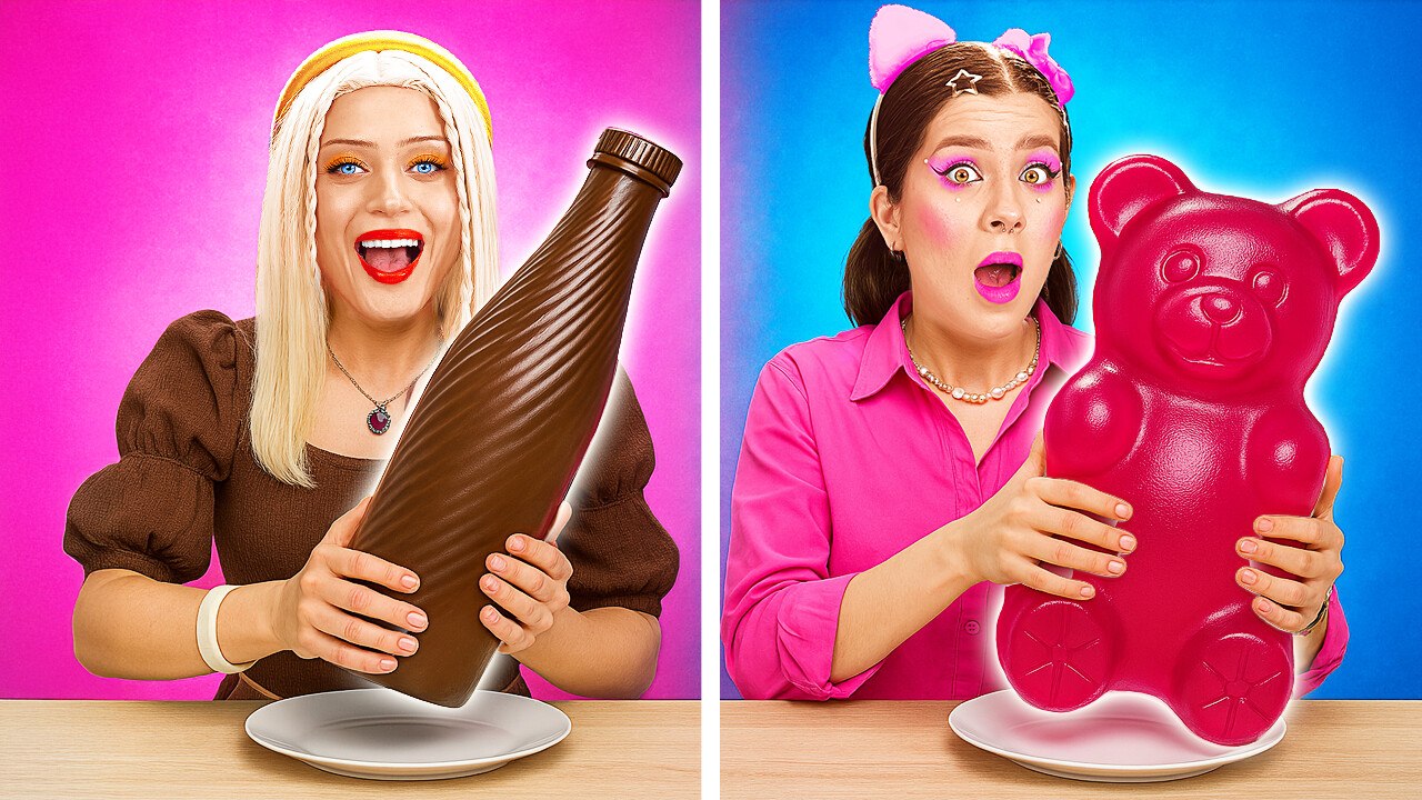 DÉFI DE CHOCOLAT CONTRE GELÉE ! COMBINAISON ULTIME DE NOURRITURE SUCRÉE ET BIZARRE PAR 123 GO! FOOD