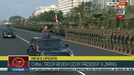 China | Pres. Xi Jinping inspects troops in Tiananmen Square