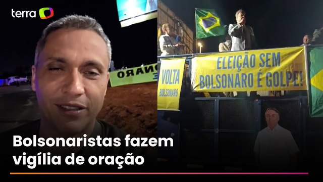 Com carro de som, bolsonaristas se reúnem para orar em frente ao condomínio do ex-presidente