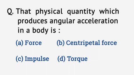 That physical quantity which produces angular acceleration in a body