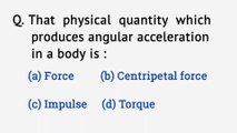 That physical quantity which produces angular acceleration in a body
