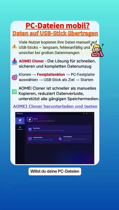 🖥️🔌PC-Dateien mobil? ✅ Daten auf USB-Stick übertragen