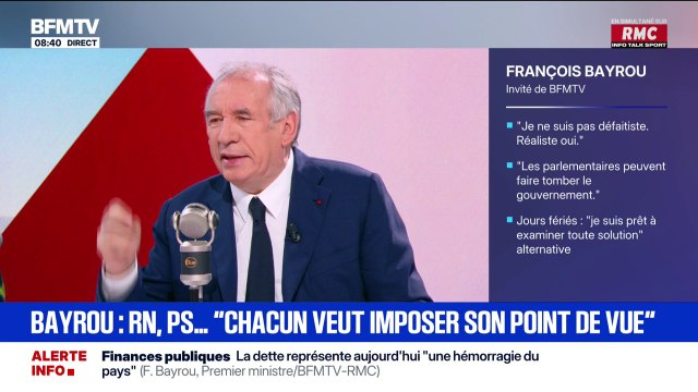 Pour François Bayrou, chaque fois que vous augmentez les impôts (...) vous portez atteinte au dynamisme du pays