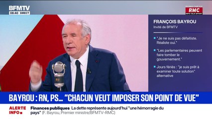Pour François Bayrou, "chaque fois que vous augmentez les impôts (...) vous portez atteinte au dynamisme du pays"