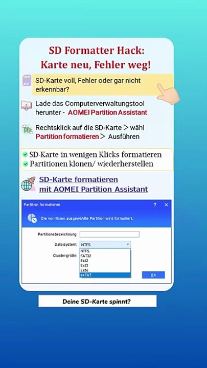 👉Bester SD Formatter - SD-Karte sicher und schnell formatieren