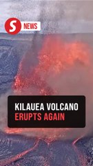 Hawaii's Kilauea volcano erupts in lava fountain