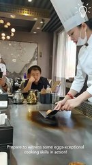 She makes cooking eggs look extra fun! 😉🥚