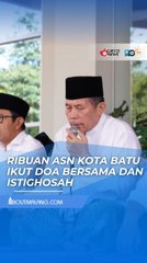 RIBUAN ASN KOTA BATU IKUT DOA BERSAMA DAN ISTIGHOSAH UNTUK BERKOMITMEN JAGA BATU JAGA INDONESIA