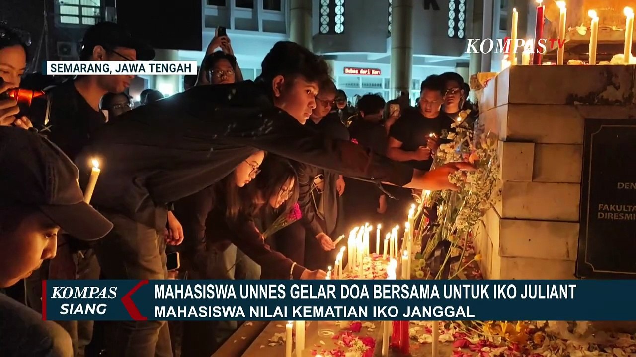 500 Mahasiswa UNNES Gelar Doa Bersama dan Tabur Bunga untuk Iko Juliant | KOMPAS SIANG