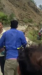 Uttarakhand Landslide Video: Man Hit by Boulders in Almora District 😨 | Rockfall Caught on Camera