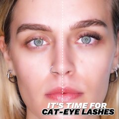 Mastering the cat-eye lashes technique🤩