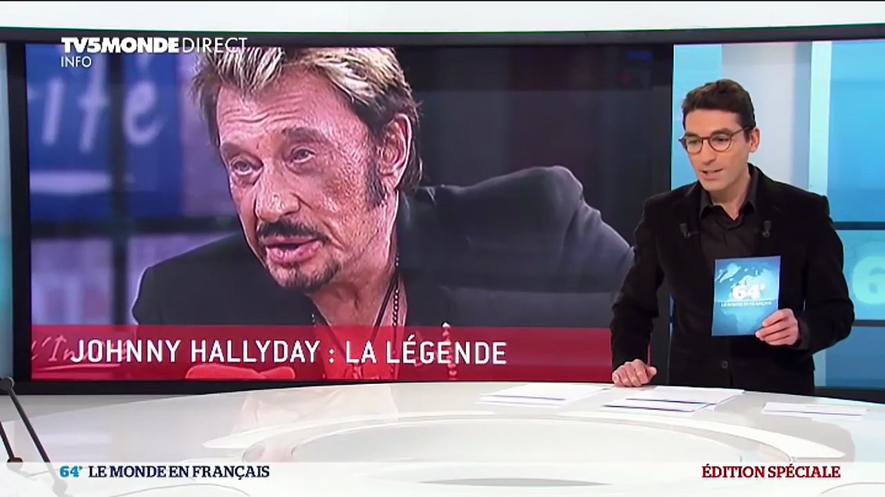 Johnny Hallyday – 06 Décembre 2017 – TV5 Monde 64’ Le Monde en Français – Édition Spéciale (Partie 2)