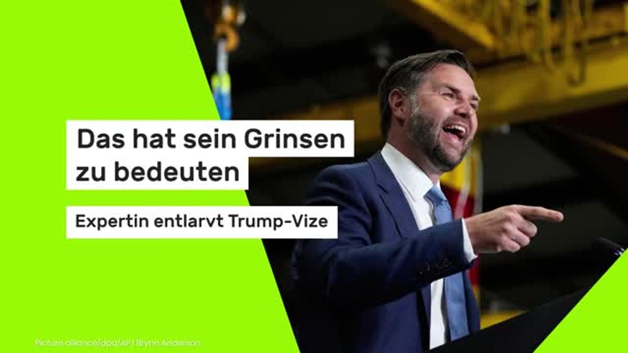 Das hat sein Grinsen zu bedeuten - Expertin entlarvt Trump-Vize