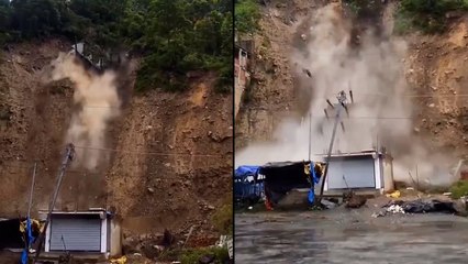Himachal Rains: Under Construction Building Collapses in Kullu | VIRAL