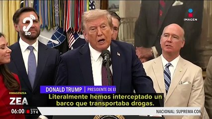Donald Trump confirma ataque contra embarcación venezolana