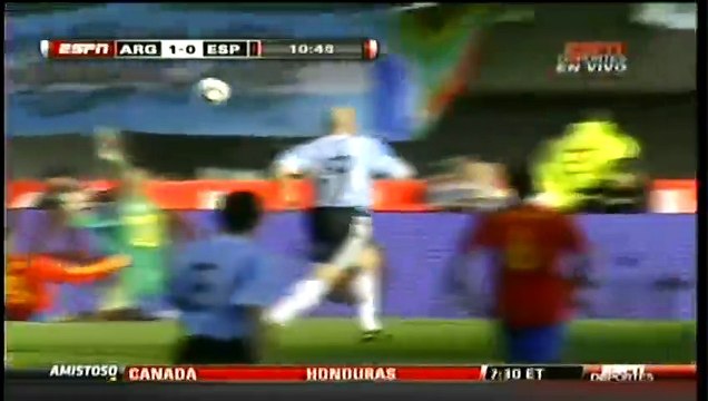 Argentina 4-1 España Amistoso Internacional 09/07/2010