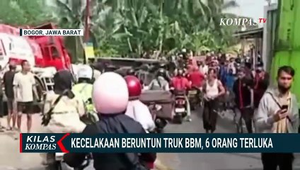 Truk Tangki Muatan BBM Alami Rem Blong di Bogor, Tabrak 5 Kendaraan di Jalan Menurun