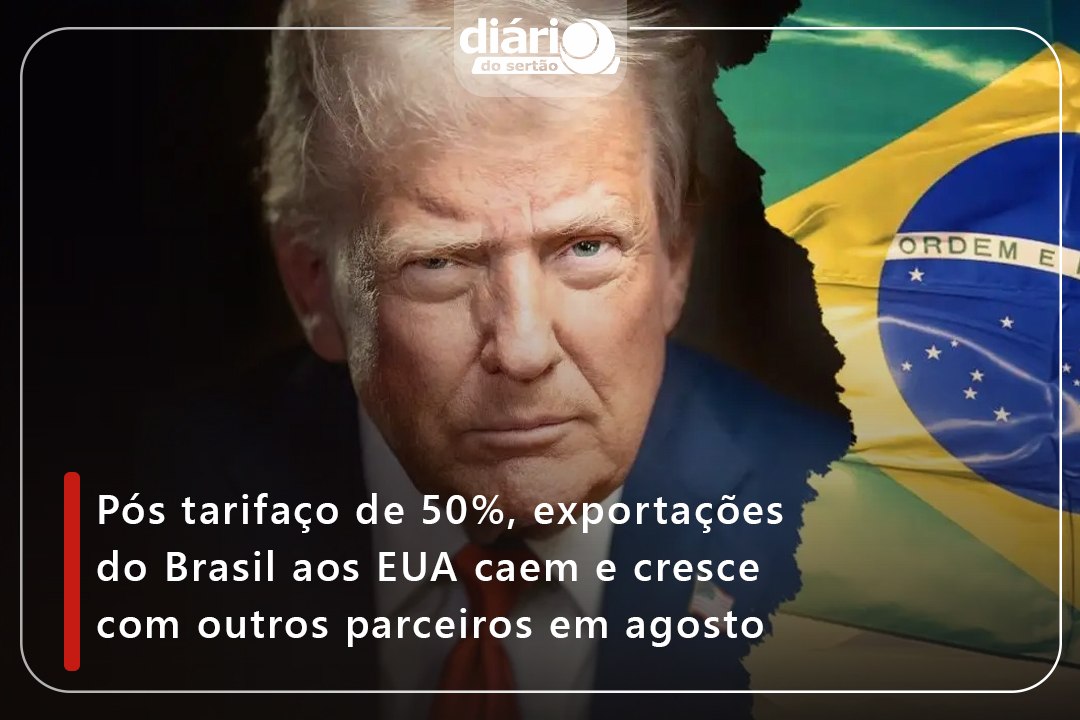 Pós tarifaço de 50%, exportações do Brasil aos EUA caem e cresce com outros parceiros em agosto