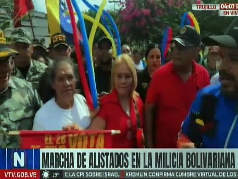Trujillanos marchan en activación de circuitos comunales alistados en la Milicia Bolivariana