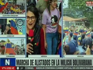 Mérideños se movilizan demostrando su compromiso con la soberanía nacional