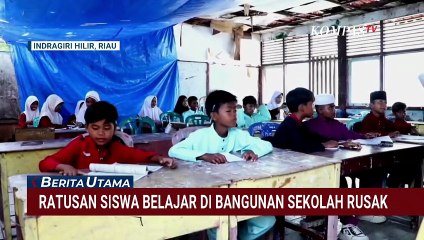 Siswa SD Terpaksa Belajar Dalam Kondisi Bangunan Sekolah yang Rusak | BERITA UTAMA