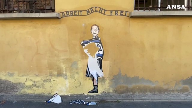 Milano, sfregiati i murales di Palombo con Bruck e Segre