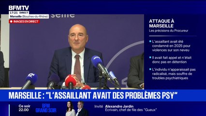 Attaque au couteau à Marseille: "Un périple criminel qui dure une dizaine de minutes", assure Nicolas Bessone, procureur de la République