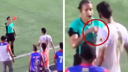 Jugador agrede a árbitra Vanessa Ceballos después de ser expulsado, y la noticia se viraliza
