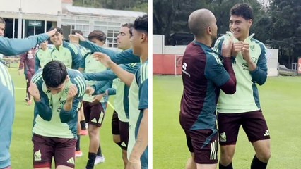 Así reciben a Obed Vargas en el entrenamiento de la selección tras coronarse campeón de la Leagues Cup