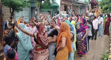 डोला में बैठ ठाकुरजी ने किया नगर भ्रमण, दर्शन करने उमड़े श्रद्धालु