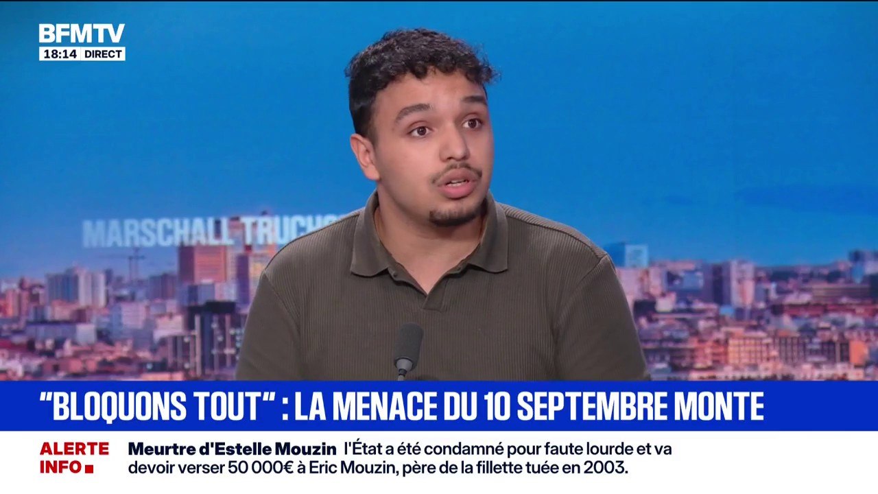 Mobilisation du 10 septembre: "Je souhaite que tous les citoyens soient dans la rue", assure Iliès Djaouti, étudiant