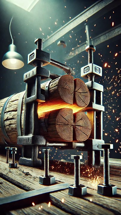 **"DIYWoodchuckInventor | Advanced Double Log Drum Connection Technology 🔧 | Skill Growth Hack"**