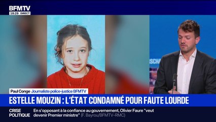INFO BFMTV - Meurtre d’Estelle Mouzin en 2003: l’État condamné pour "faute lourde"